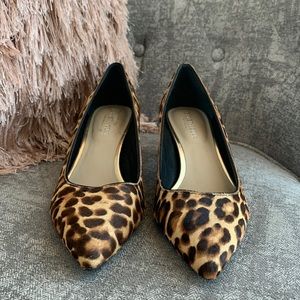 Leopard print 2 inch heels
